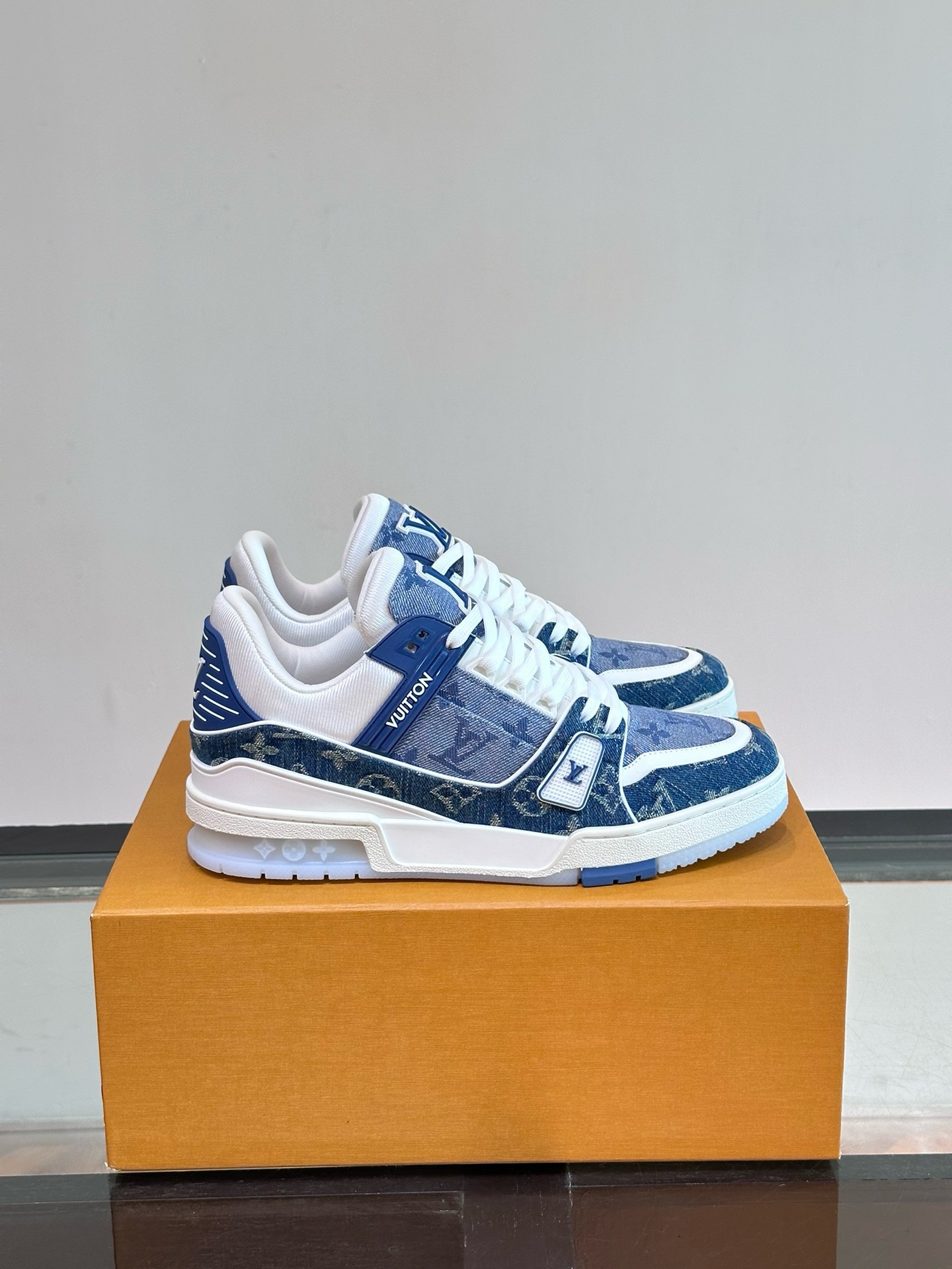 Louis Vuitton Trainer Sneakers in Denim Monogram - Limited Edition