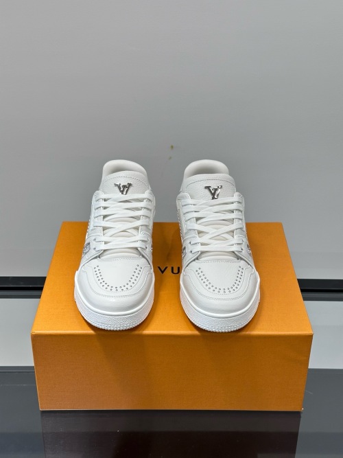 Louis Vuitton Trainer Sneaker in White Damier Leather, Basketball Style 1 Louis Vuitton Trainer Sneaker in White Damier Leather, Basketball Style