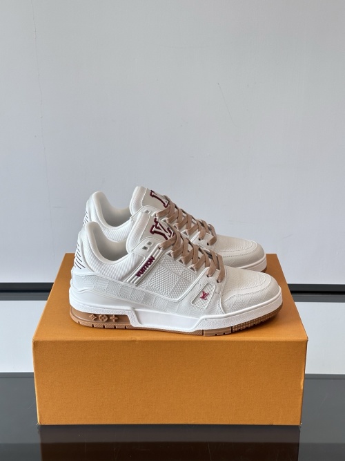 Louis Vuitton Trainer Sneaker in Damier Leather with Rubber Outsole 1 Louis Vuitton Trainer Sneaker in Damier Leather with Rubber Outsole