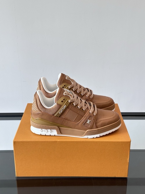 Louis Vuitton Trainer Sneaker: Damier Leather, Comfortable Rubber Outsole 1 Louis Vuitton Trainer Sneaker: Damier Leather, Comfortable Rubber Outsole