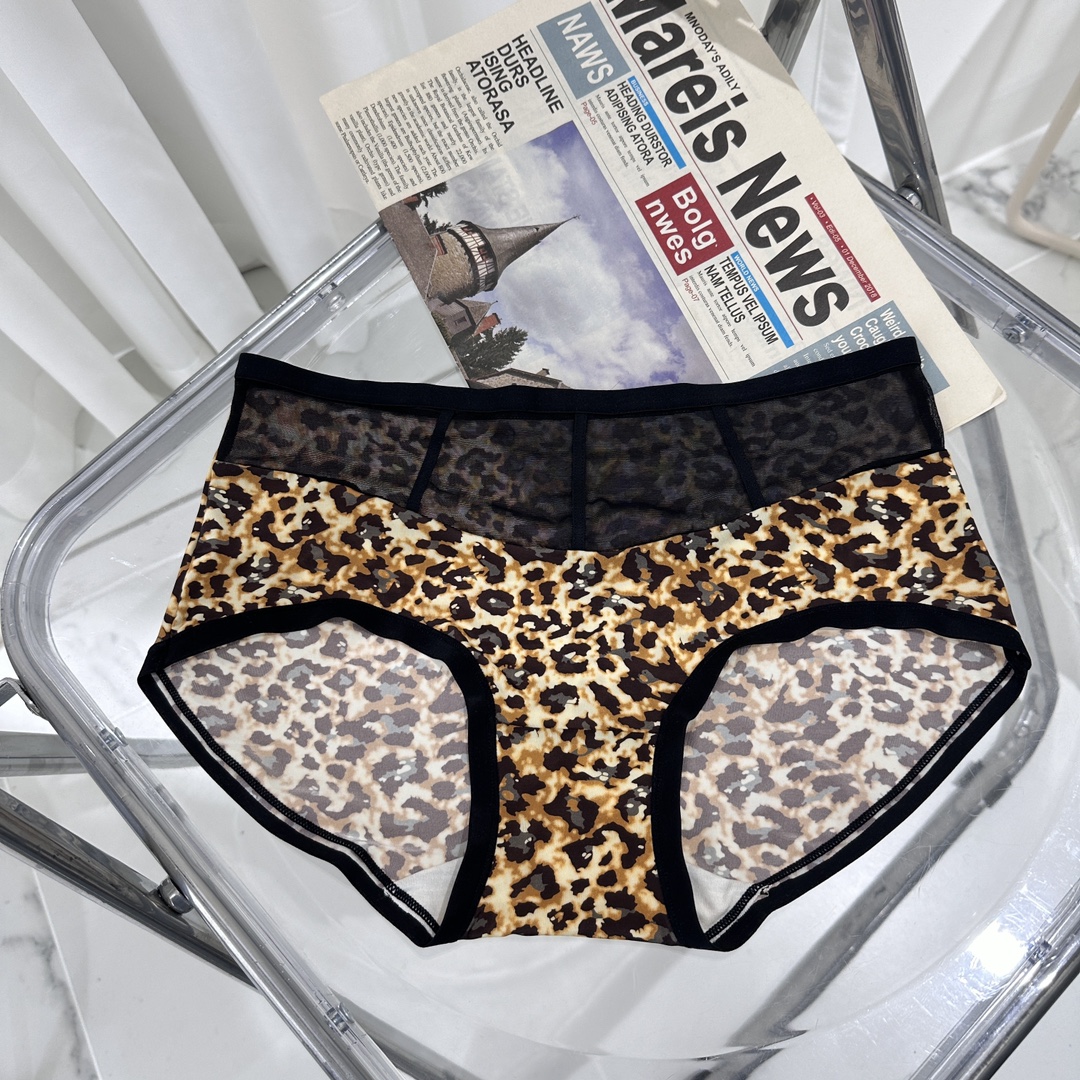 Leopard Print Mid-Waist Panties - Soft & Breathable Women's Underwear 5 i1714193150 5782 1