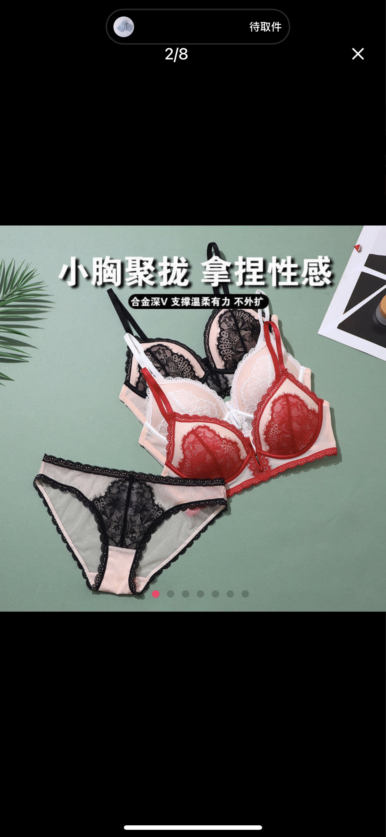 Lace Bra and Panty Set Lingerie - Wireless Padded Bra 5 i1727839573 8035 3