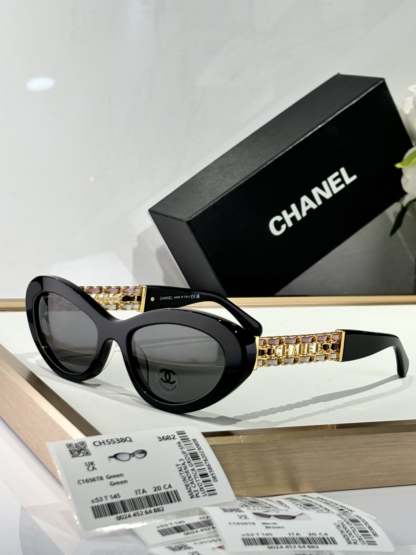  CHANEL
MODEL：CH5538Q
SIZE：53口20-145
