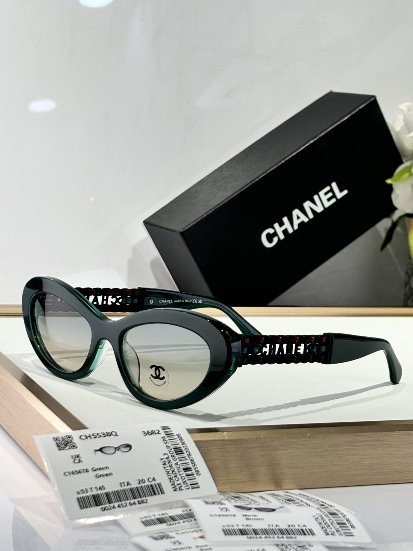  CHANEL
MODEL：CH5538Q
SIZE：53口20-145

