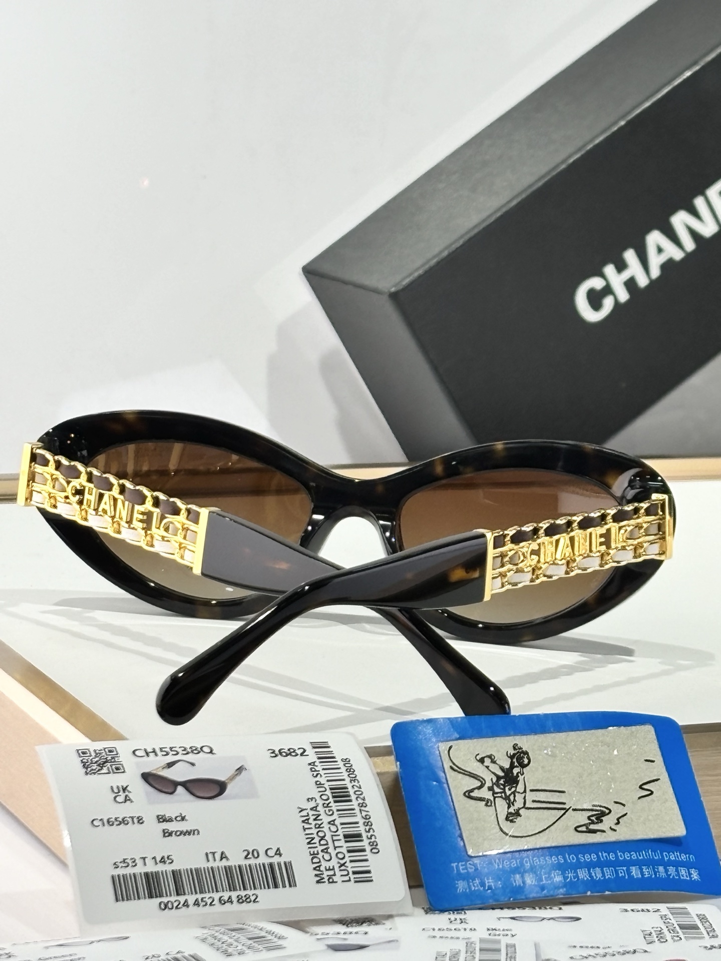  CHANEL
MODEL：CH5538Q
SIZE：53口20-145
