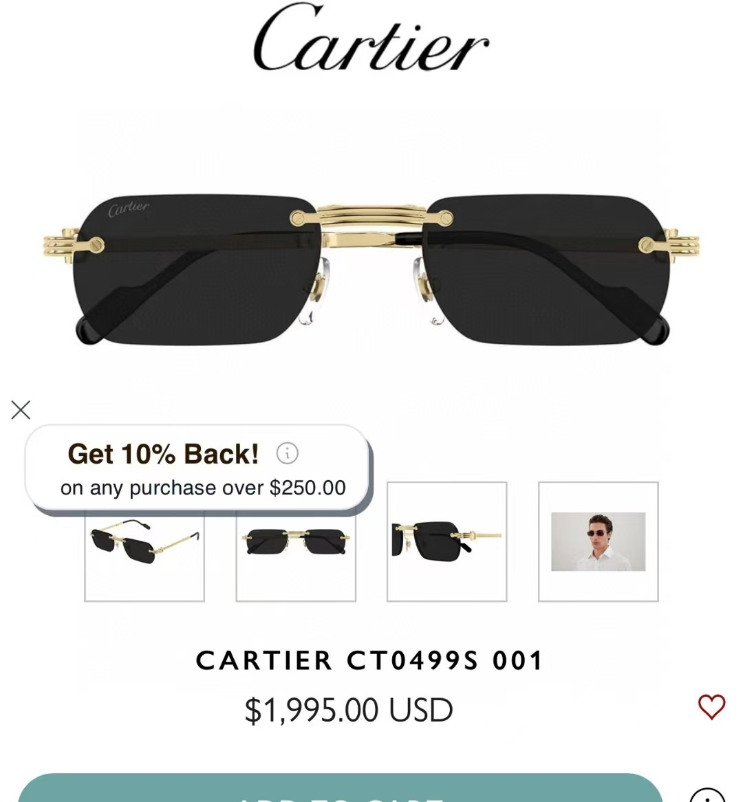   Cartier
MODEL：CT0499S
SIZE：55口18-145
配折叠盒子🎁