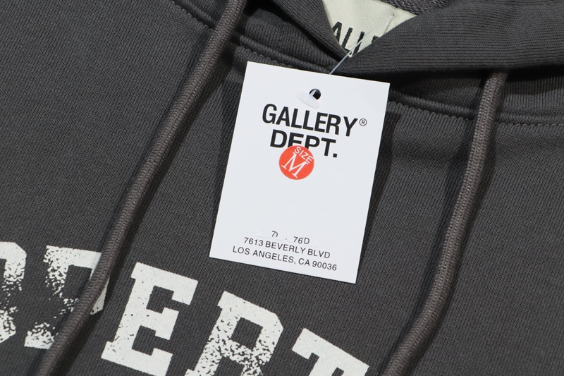 Gallery Dept Rebrands Classic LOGO Hoodie with Letter Print in Dark Gray - 图片 8