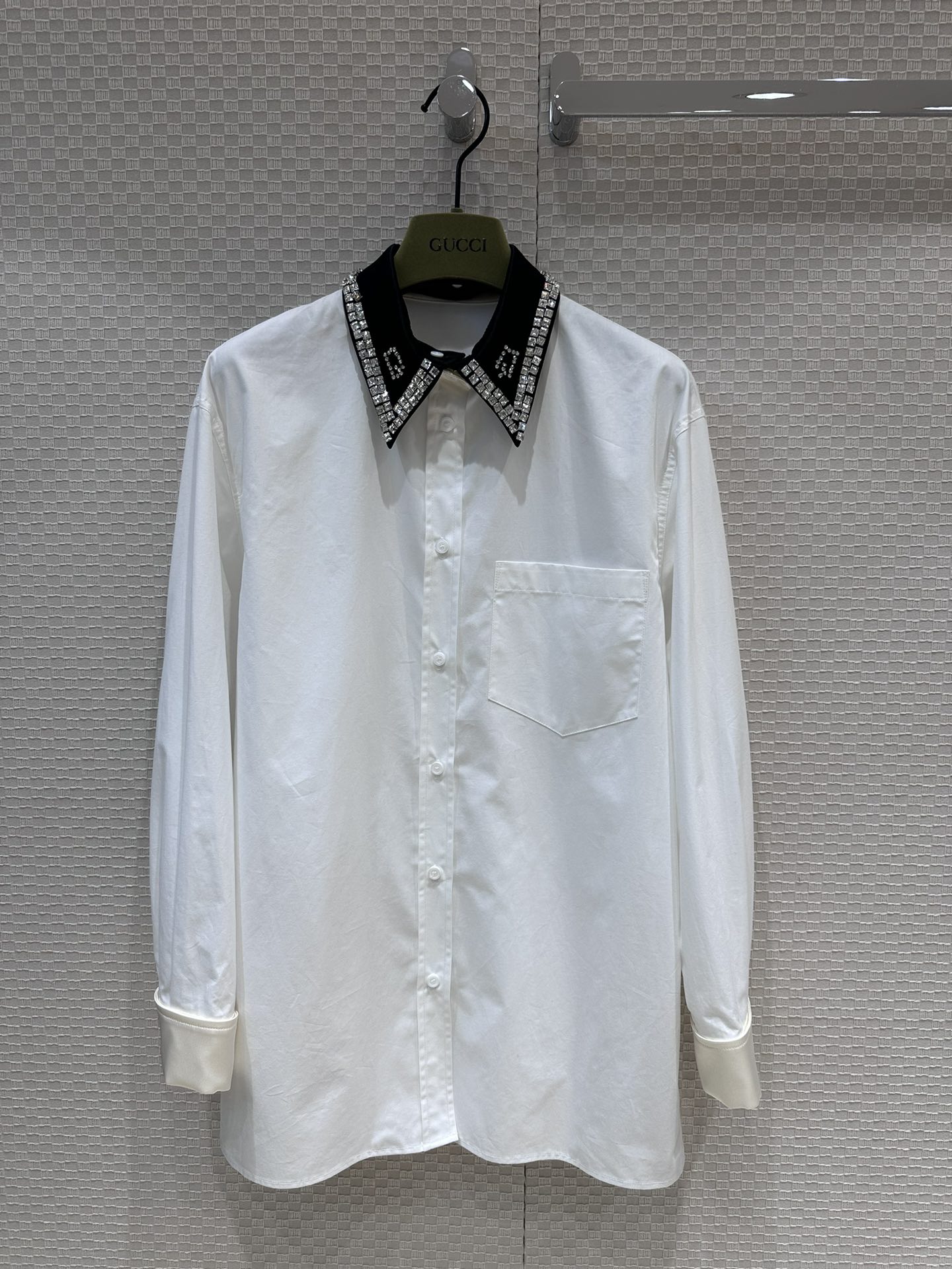 Gucci Odzież Koszule i bluzki Replig tanie z Chin
 Biały Szycie Wiosenna kolekcja Casual