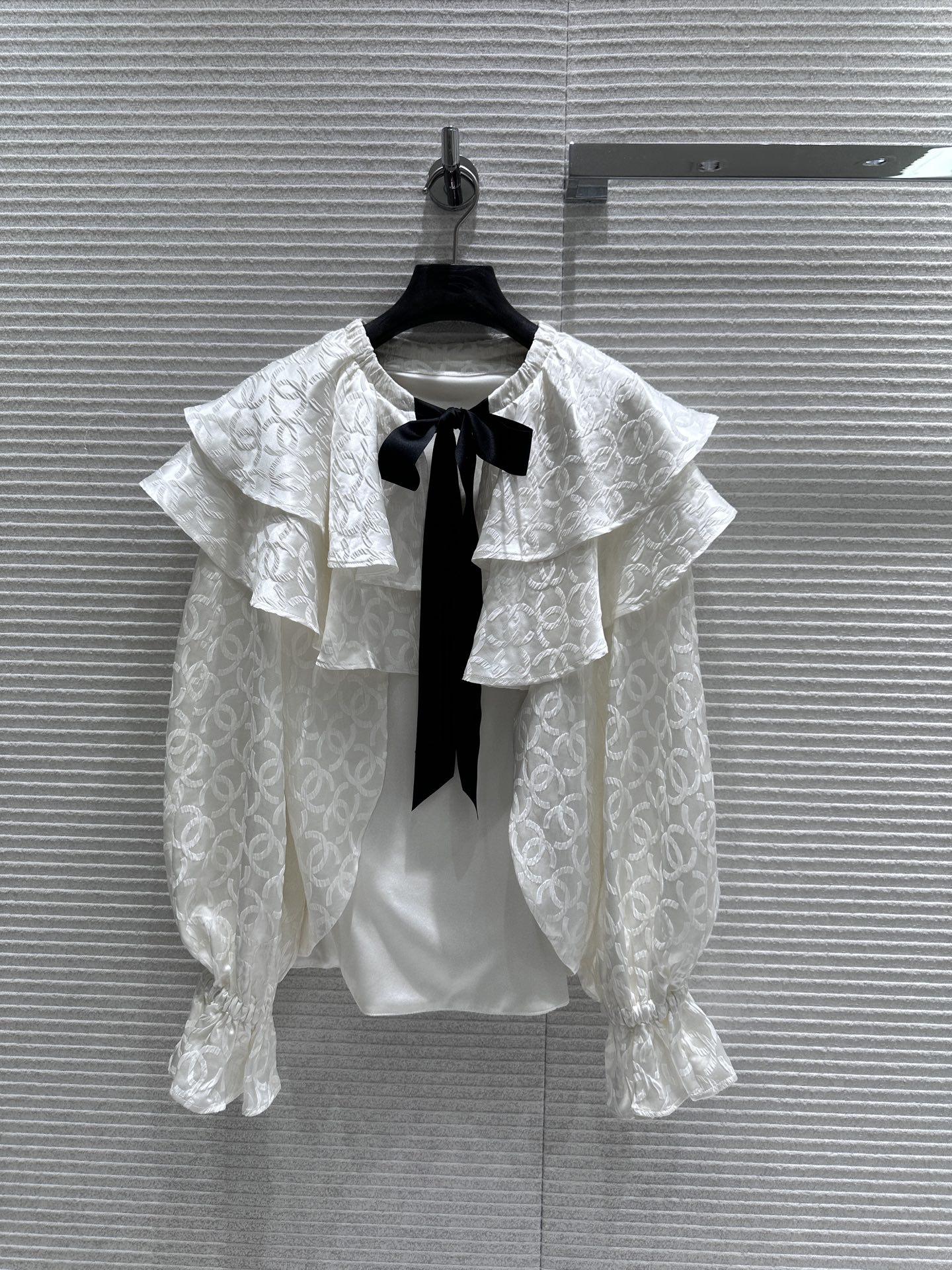 샤넬 여성 블랙 화이트 실크 폴로 카라 셔츠 원피스 레플리카 6237 Chanel Women Dress