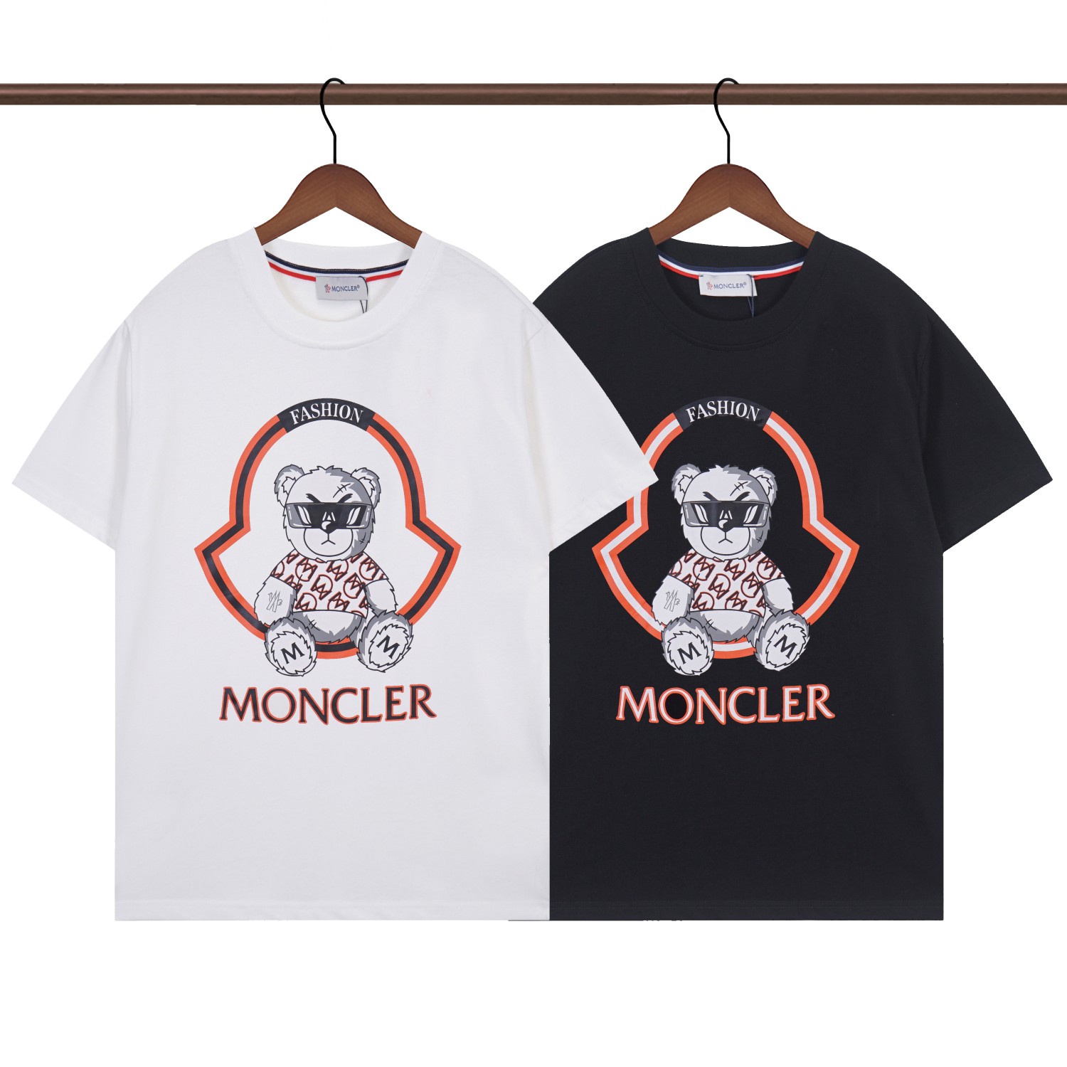 649# Moncler 2024 nuevo modelo. Tejido: algodón puro de doble hilo 32, 230g. Foto real en stock: estampado de la mascot…