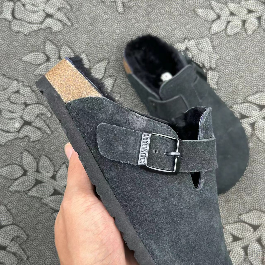 Birkenstock Boston shearling 毛绒款 黑色