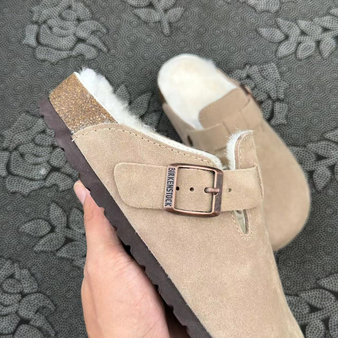 Birkenstock Boston shearling 毛绒款 浅色