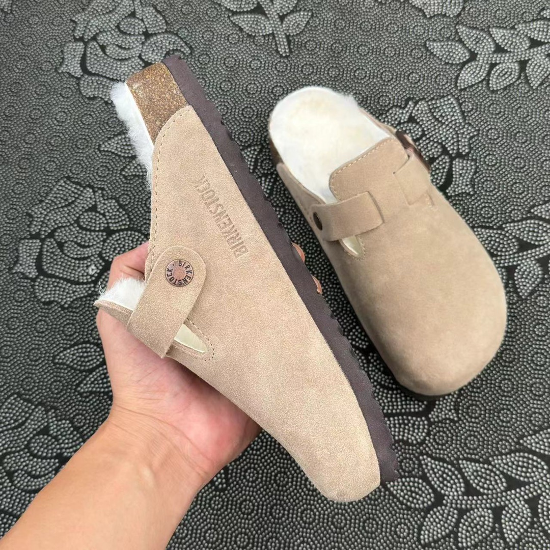 Birkenstock Boston shearling 毛绒款 浅色