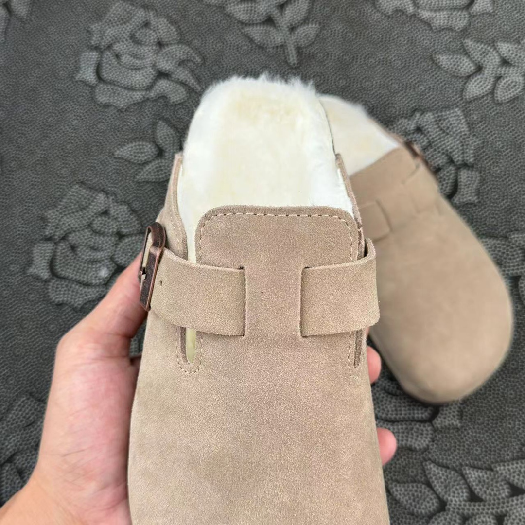 Birkenstock Boston shearling 毛绒款 浅色