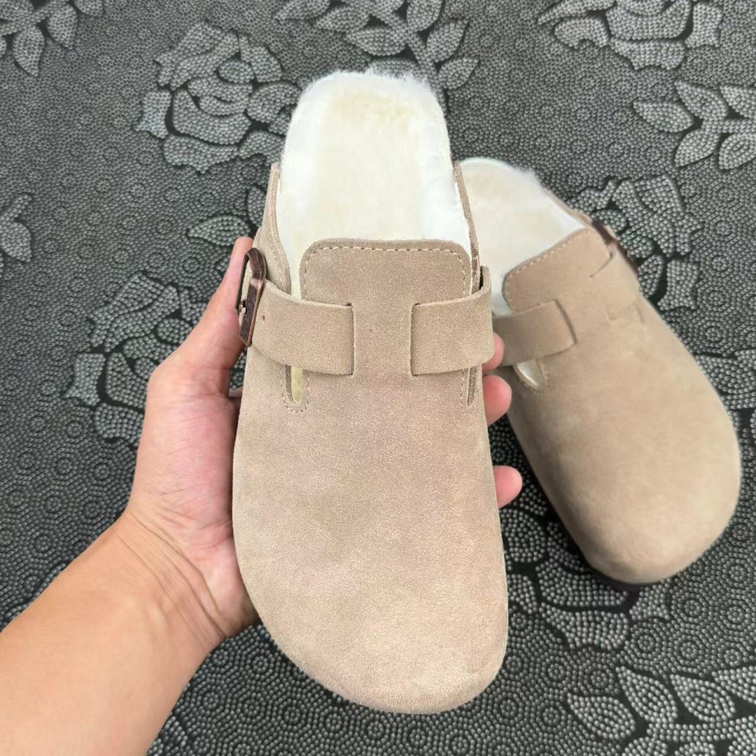 Birkenstock Boston shearling 毛绒款 浅色