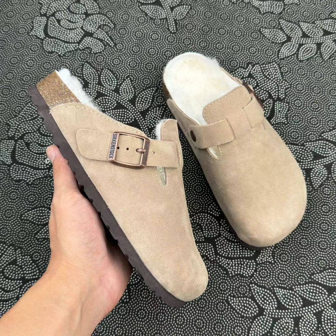 Birkenstock Boston shearling 毛绒款 浅色