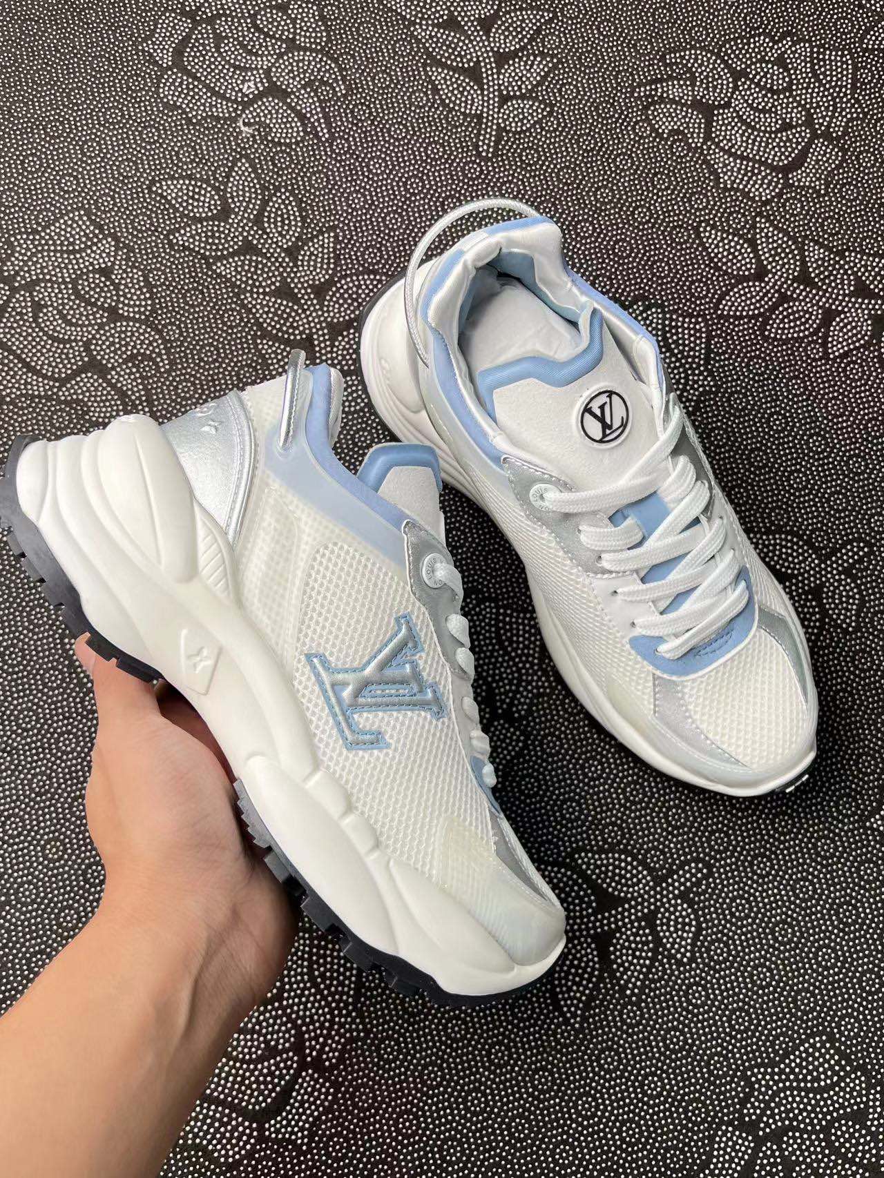 LOUIS VUITTON Run 55 老爹鞋白蓝色