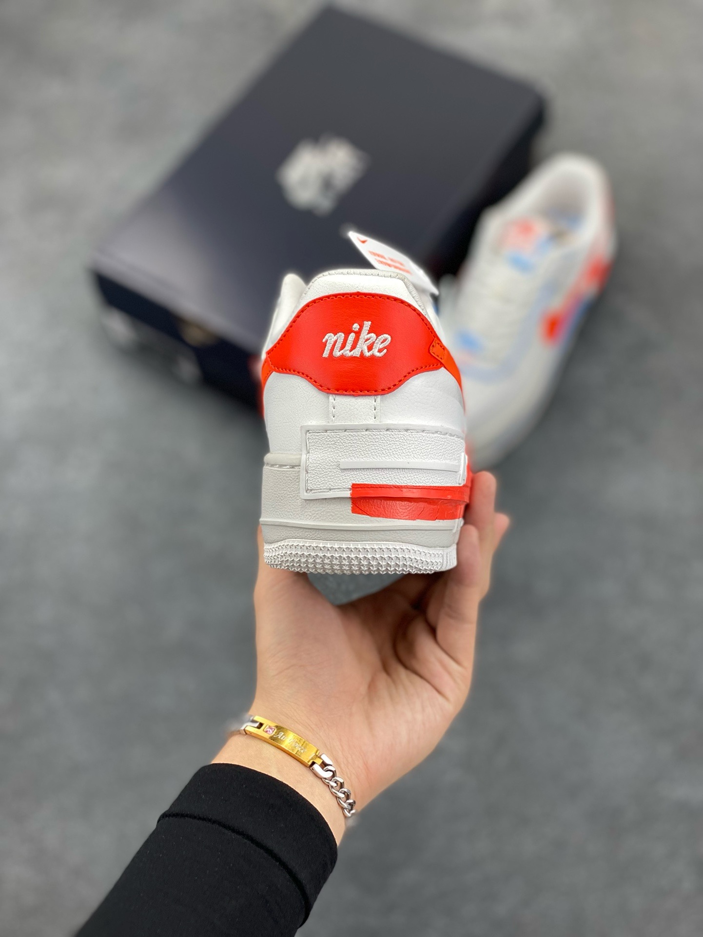 图片[4]-福利特价 NK Air Force 1 Shadow 轻量增高低帮百搭板鞋\”拼接马卡龙\” 全新少女系解构主义设计双层轻量EVA发泡中底+防滑RB橡胶外圈底鞋底 原楦头原纸板 打造纯正空军版型 专注外贸渠道 全掌内置蜂窝气垫 原盒配件 原厂中底钢印、拉帮完美 货号：CQ9503-100 尺码：35.5 36 36.5 37.5 38 38.5 39 40 40.5 41 42-选品中心