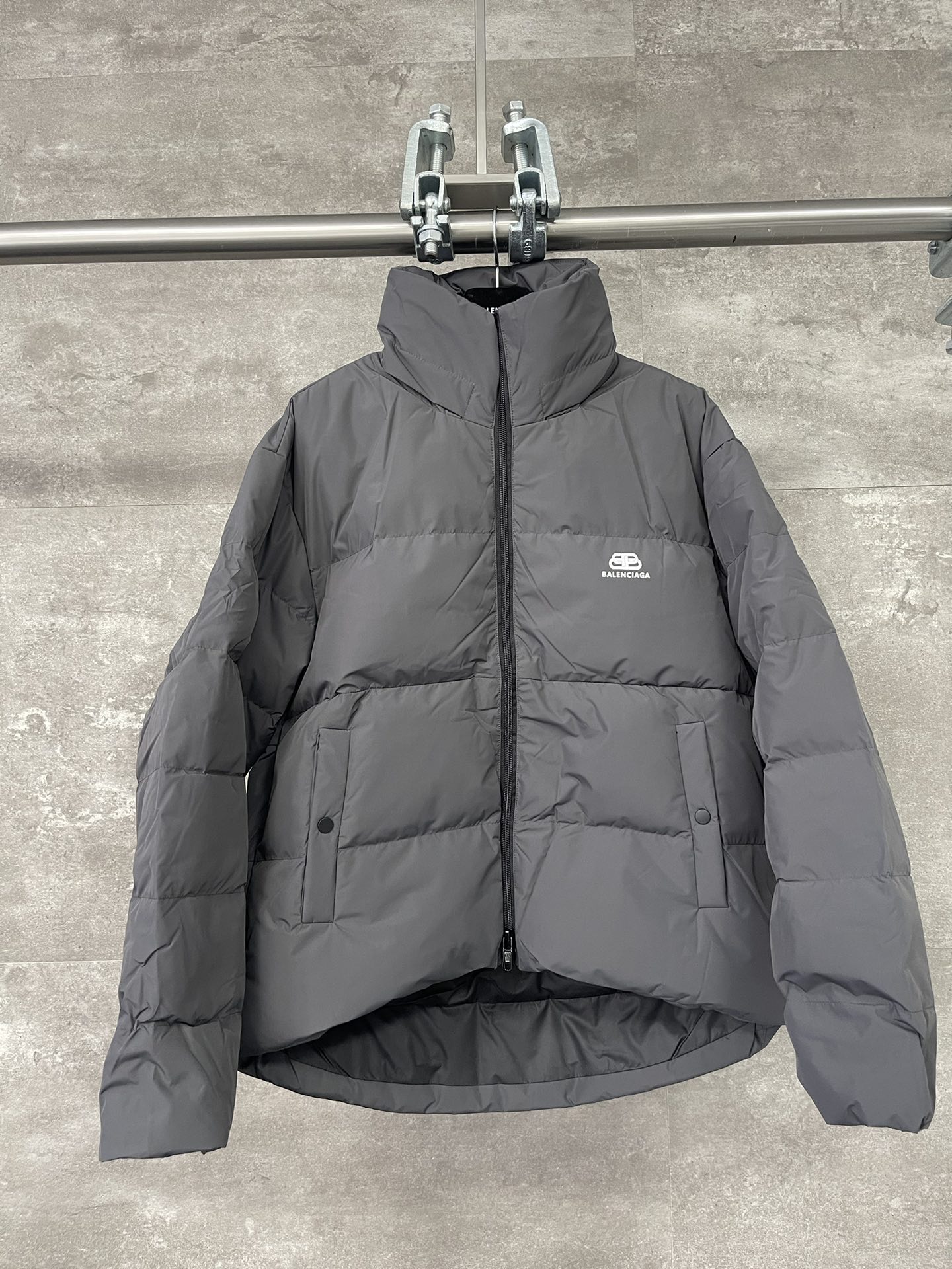 Balenciaga Clothing Down Jacket Black Grey White Printing Unisex Cotton Knitting Duck Down Fashion