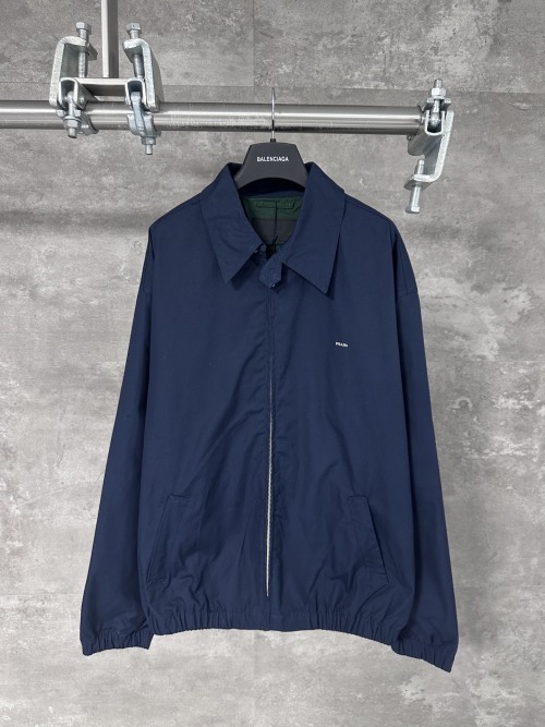 Prada Chaqueta Bomber con Logo Bordado en Algodón para Hombre 16 Prada Chaqueta Bomber con Logo Bordado en Algodón para Hombre