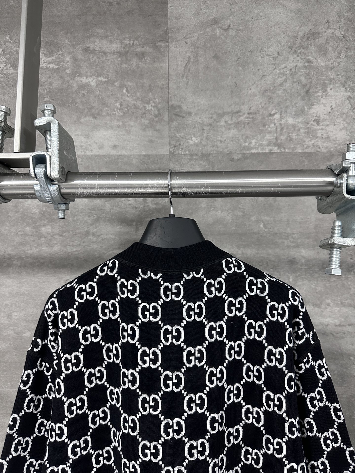 Gucci Black Wool GG Knit Cardigan Sweater with Button Closure - Size S 9 i1759000404749 5648 0 7