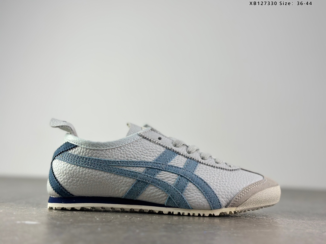 🈴️💰190
✅Asics/亚瑟士 男女鞋真标半码制 日产经典老牌-鬼塚虎/Onitsuka Tiger Mexico 66&reg;经典墨西哥系列复古经典百搭板鞋休闲运动鞋慢跑鞋
采用柔软牛皮鞋面，超国标含胶率耐磨耐弯折RB大底。产品从款式颜色造型上体现出追求舒适和细节的完美。鞋类更是推崇手工制作的严谨，融舒适性与可穿性的设计风格。
注重细节的完美和别致魅力，既保持稳重，又不失轻松的时尚感
尺码：36-44含半码
货号：087LY0308
编码XB127330