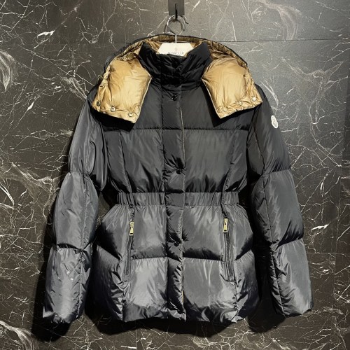 Moncler Agneux Quilted Hooded Down Jacket - Cinched Waist 1 Moncler Agneux Quilted Hooded Down Jacket - Cinched Waist