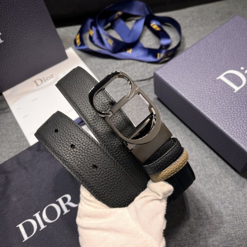 Dior Belt for Men, 3.5cm Width, Reversible Leather with Metal Buckle