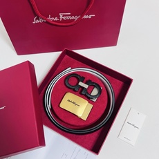 Ferragamo · 一带双扣 此款采用進口皮制作·專櫃原單品質·搭配原版Gancio五金·3.5cm规格·可调式皮带 Ferragamo · 一带双扣 此款采用進口皮制作·專櫃原單品質·搭配原版Gancio五金·3.5cm规格·可调式皮带
