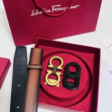 Ferragamo · 一带双扣 此款采用進口皮制作·專櫃原單品質·搭配原版Gancio五金·3.5cm规格·可调式皮带 Ferragamo · 一带双扣 此款采用進口皮制作·專櫃原單品質·搭配原版Gancio五金·3.5cm规格·可调式皮带