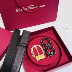 Ferragamo · 一带双扣 此款采用進口皮制作·專櫃原單品質·搭配原版Gancio五金·3.5cm规格·可调式皮带 Ferragamo · 一带双扣 此款采用進口皮制作·專櫃原單品質·搭配原版Gancio五金·3.5cm规格·可调式皮带