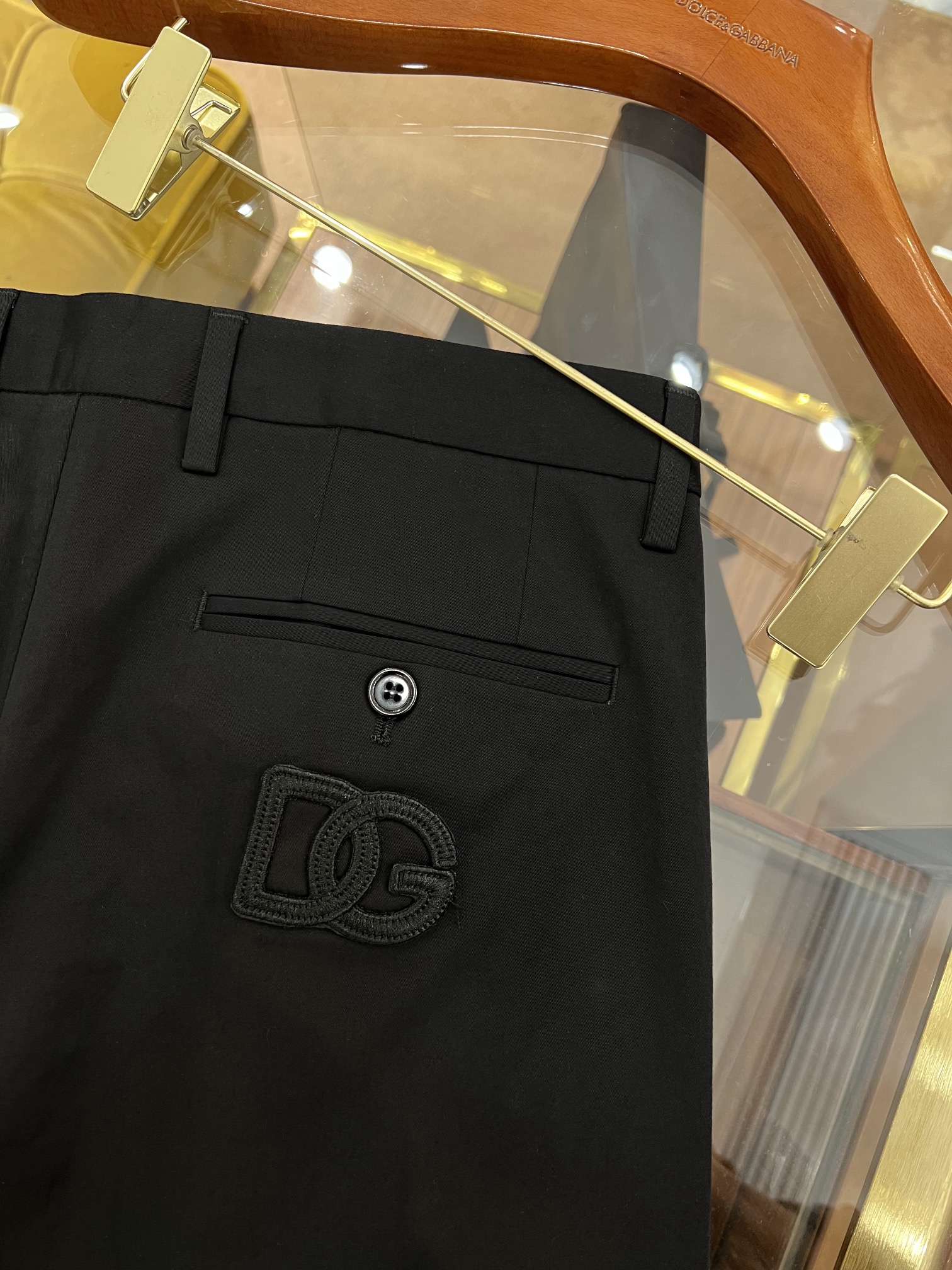 SS新款休闲裤DG经典刺绣logo棉质弹力面料上身有型百搭拉链细节对版修身小脚裤型码数44-52