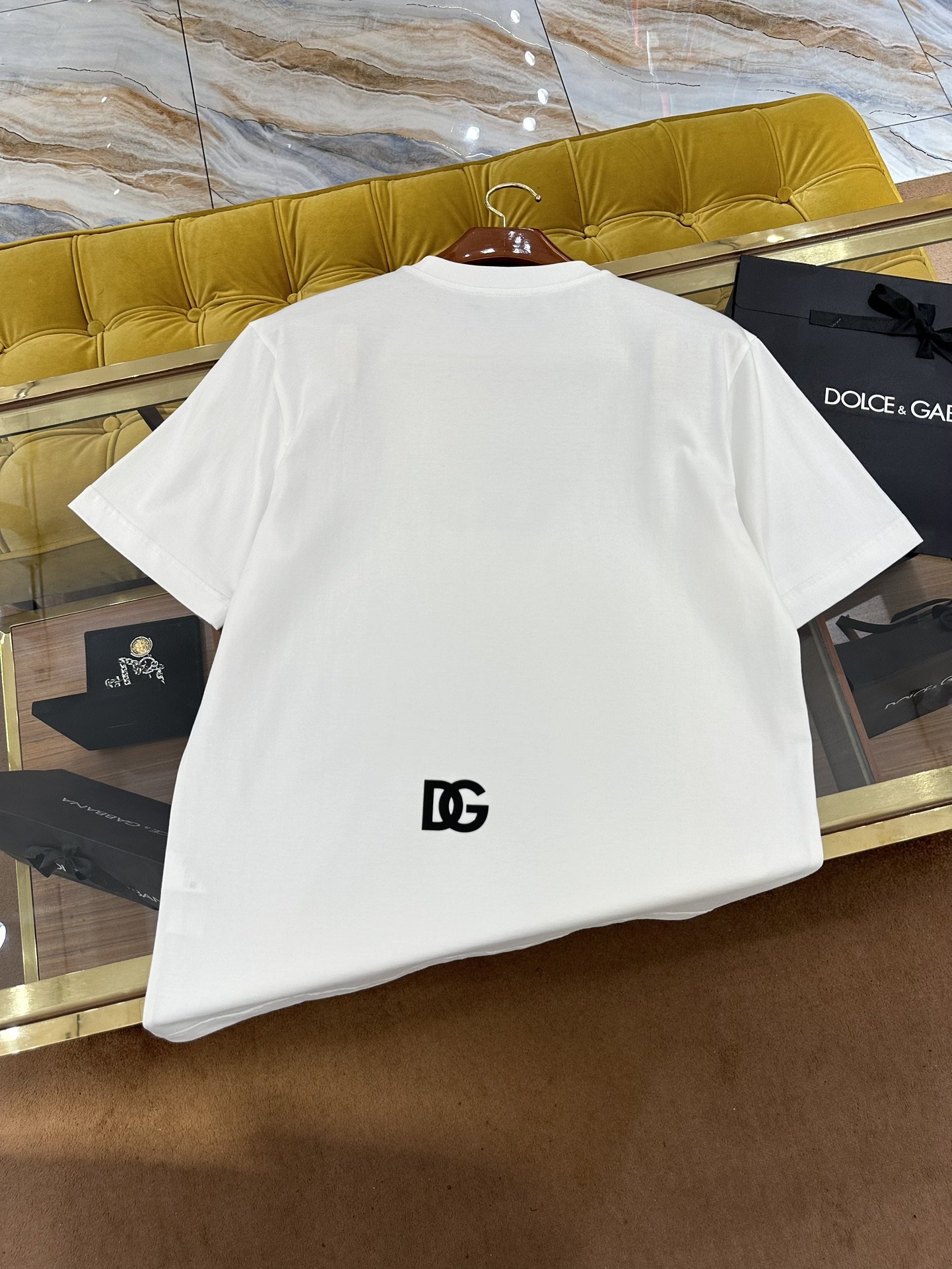 SS新款T恤DG标识立体印花logo原版定制面料OS微阔版型上身超好看黑/白码数44-54