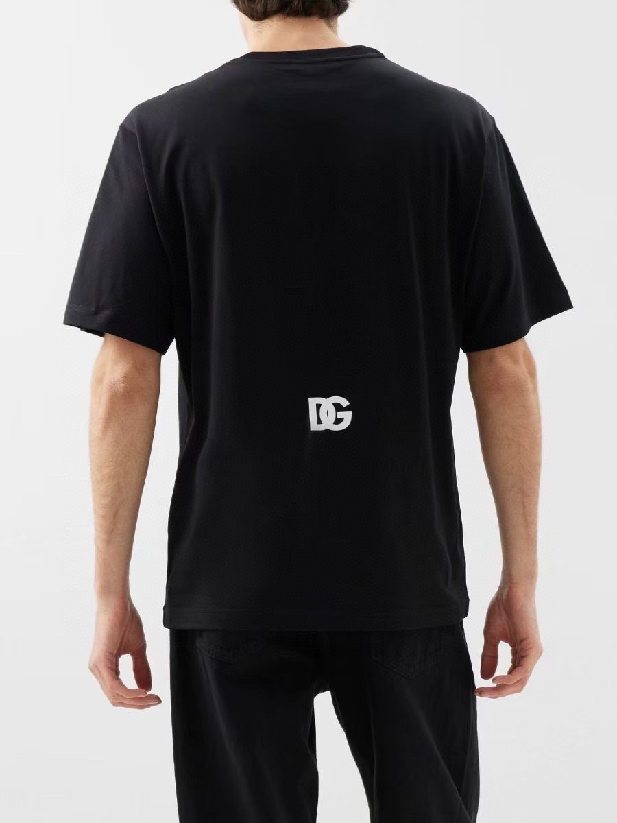 SS新款T恤DG标识立体印花logo原版定制面料OS微阔版型上身超好看黑/白码数44-54