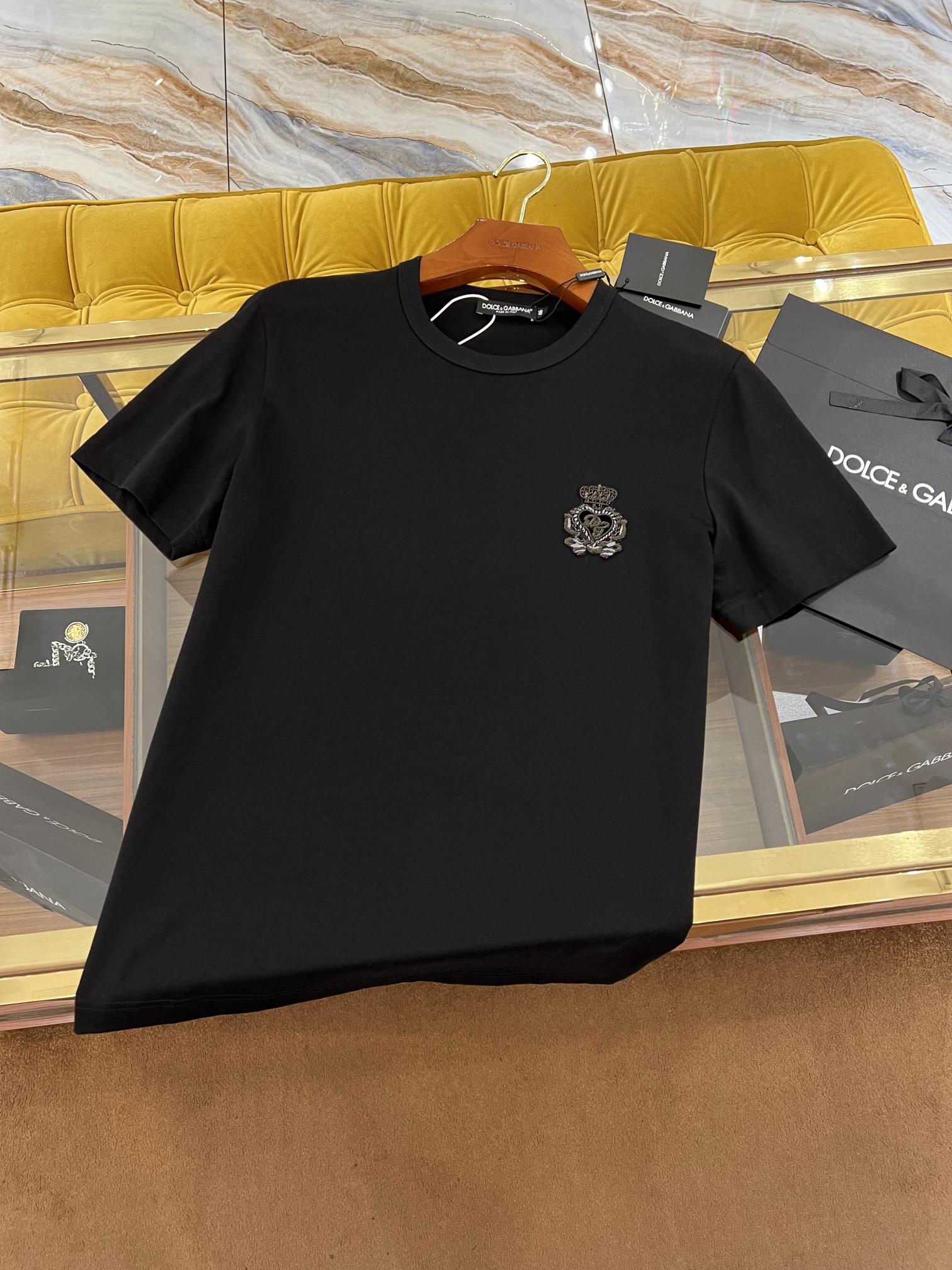 SS新款T恤顶级DG皇冠印度丝独家新面料升级经典爆款正常版型黑/白码数44-54