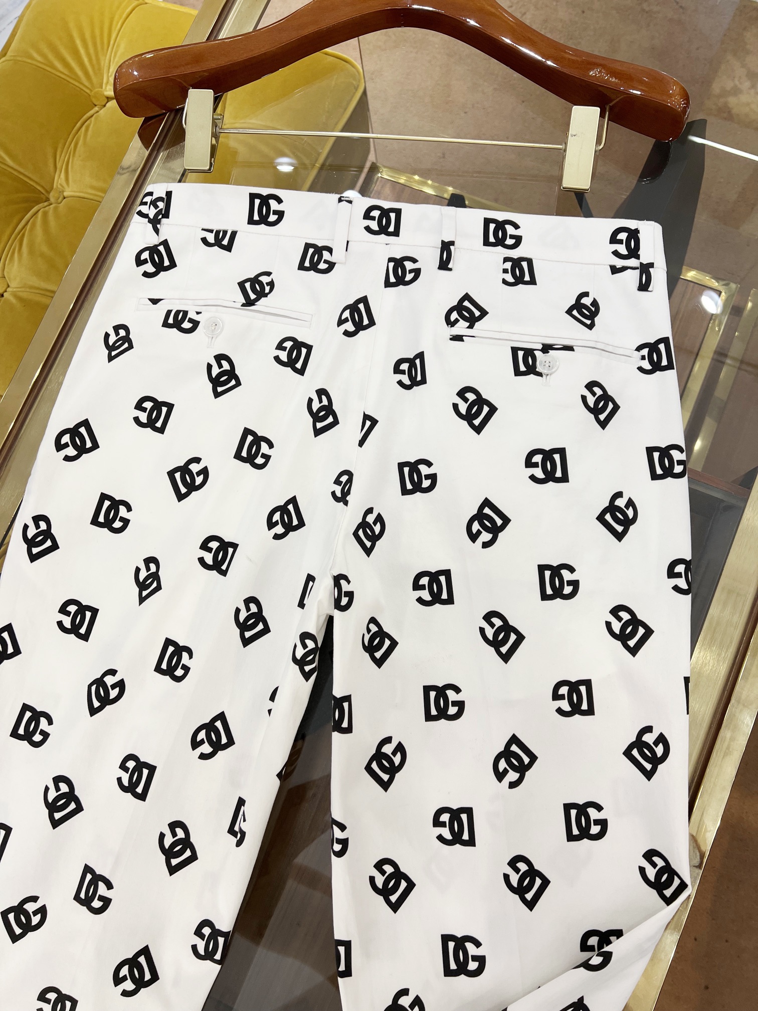 SS新款休闲裤完美DG直喷印花logo棉质弹力面料拉链细节对版上身超有型修身小脚码数44-52