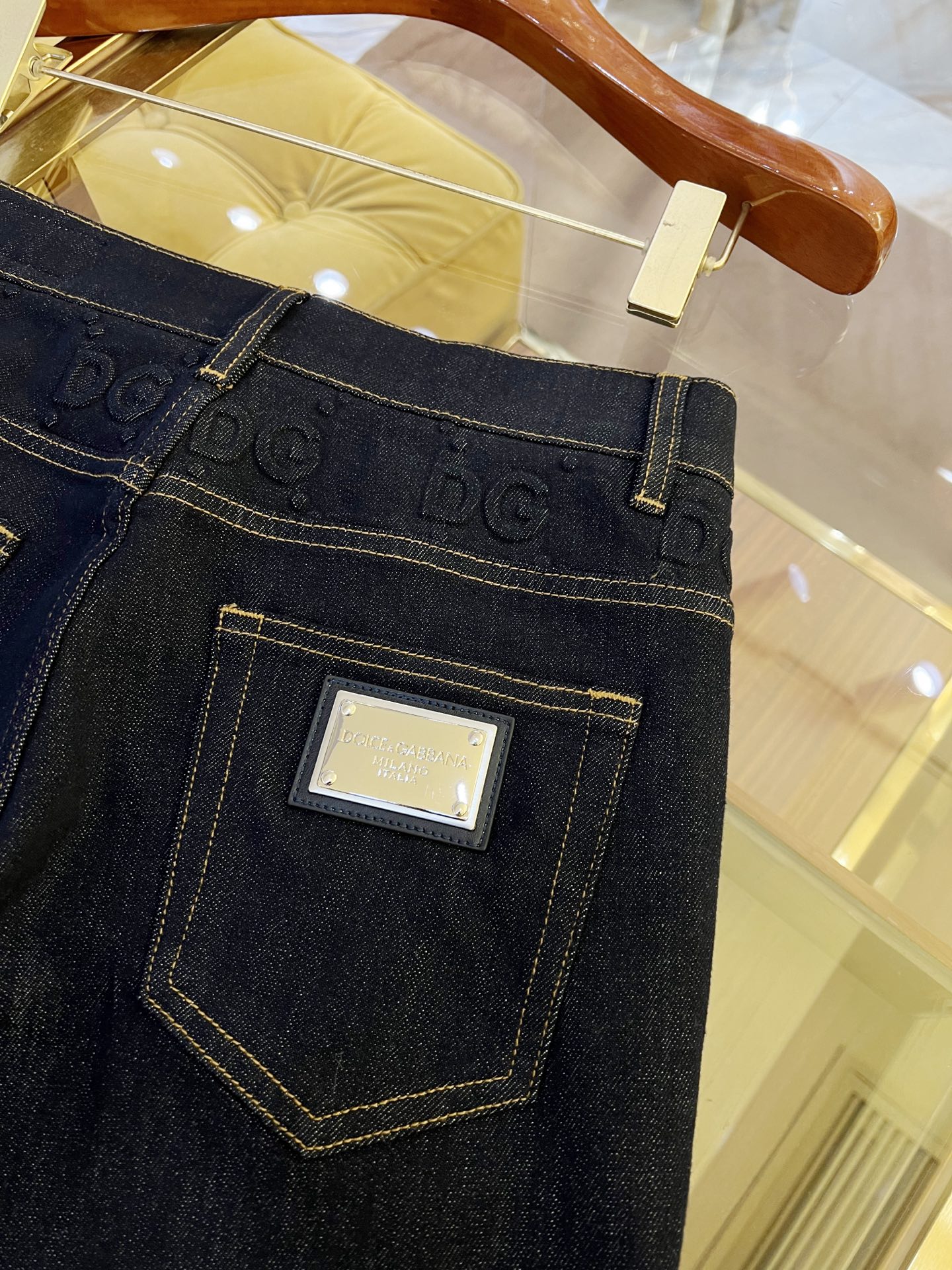 Dolce & Gabbana Slim-Fit Denim Jeans with Embossed Logo Details 6 i1737642341513 4280 0 0