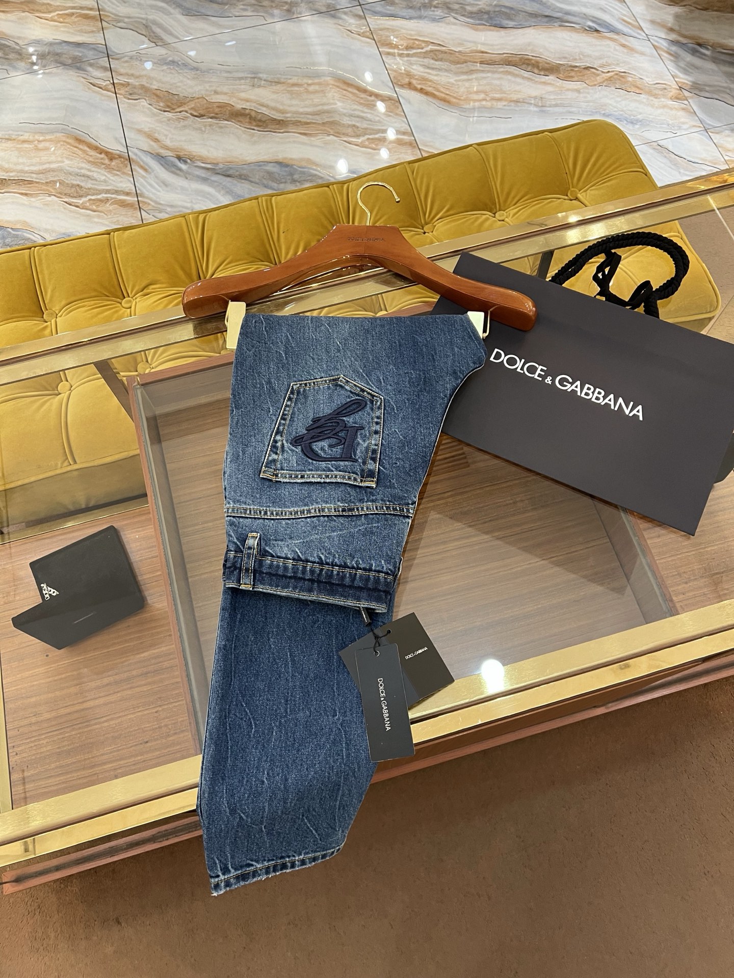   2025SS🔥DG新款顶级牛仔裤 重工破洞水洗 完美DG刺绣logo 高档拉链五金定制 LOOSE微