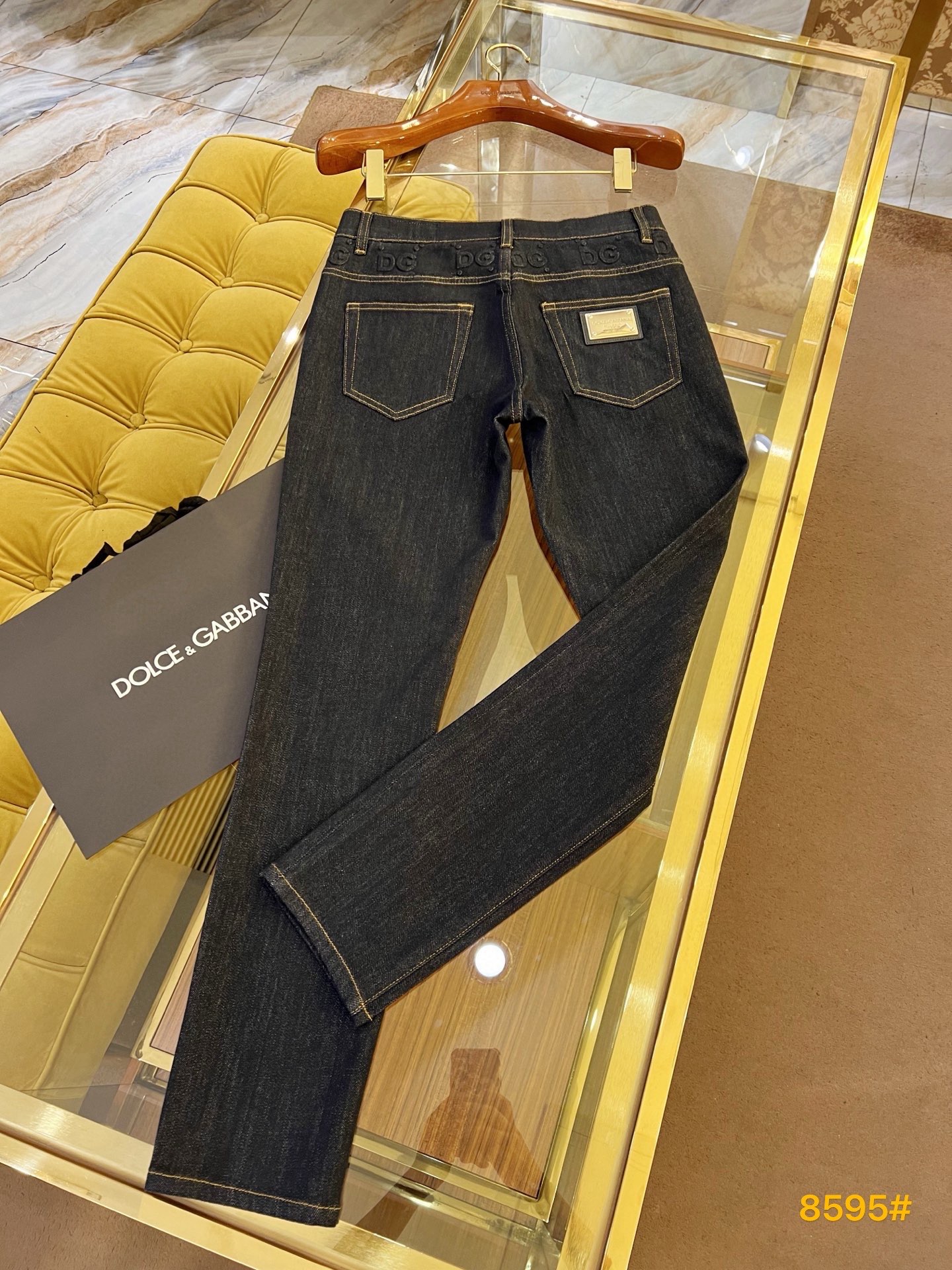Dolce & Gabbana Slim-Fit Denim Jeans with Embossed Logo Details 4 i1740682812207 5357 0 8