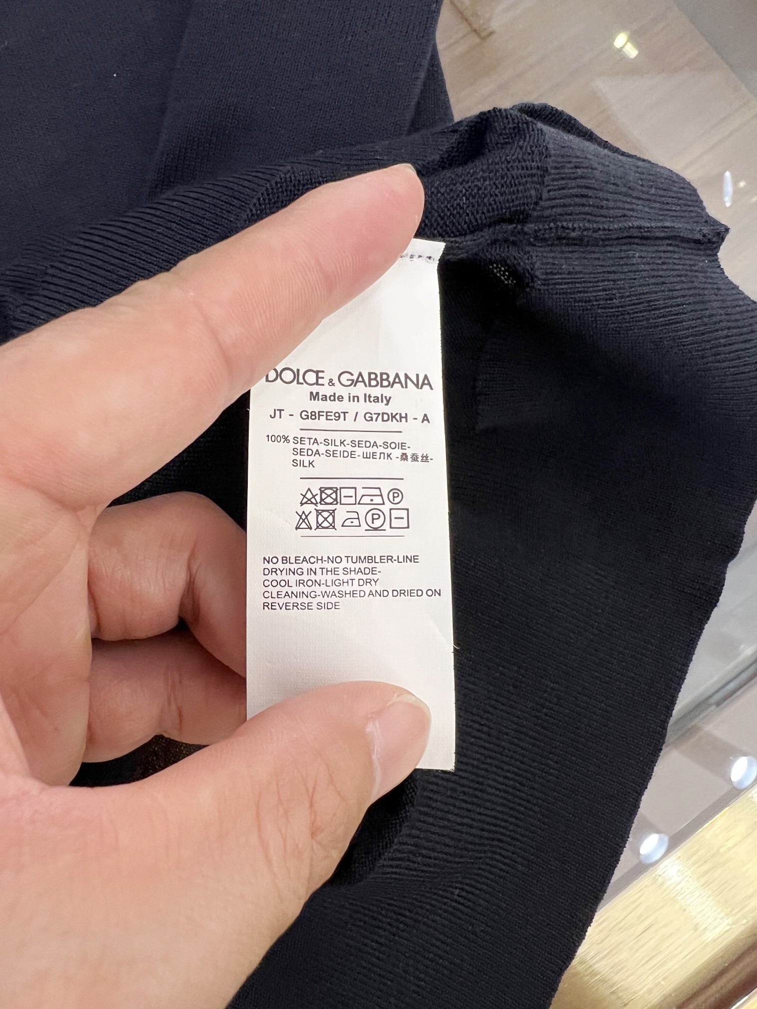 Dolce & Gabbana Blue Silk Knit T-Shirt with Embroidered DG Logo 7 a1741011193602 1241