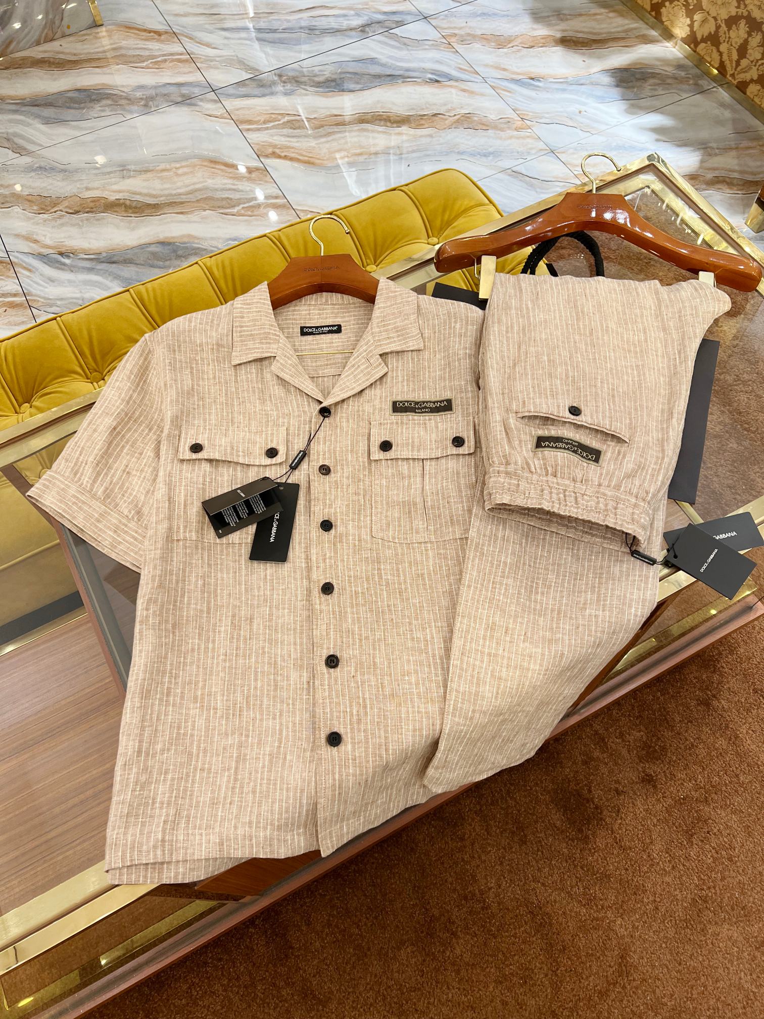 亚麻一套搭配 超帅