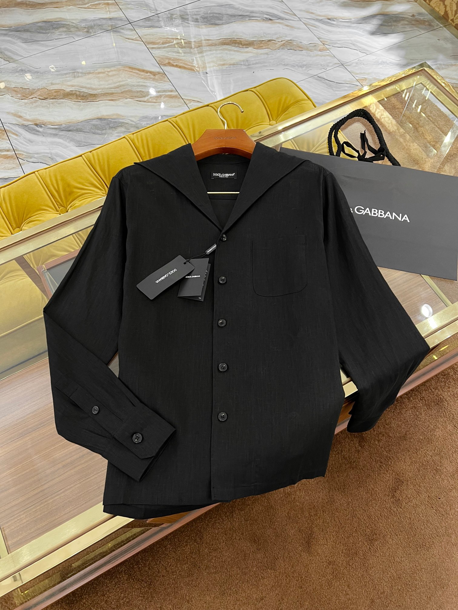 “2025 SS+DG New Flax Shirt with Unique Naval Design for Fashioners” - 图片 1