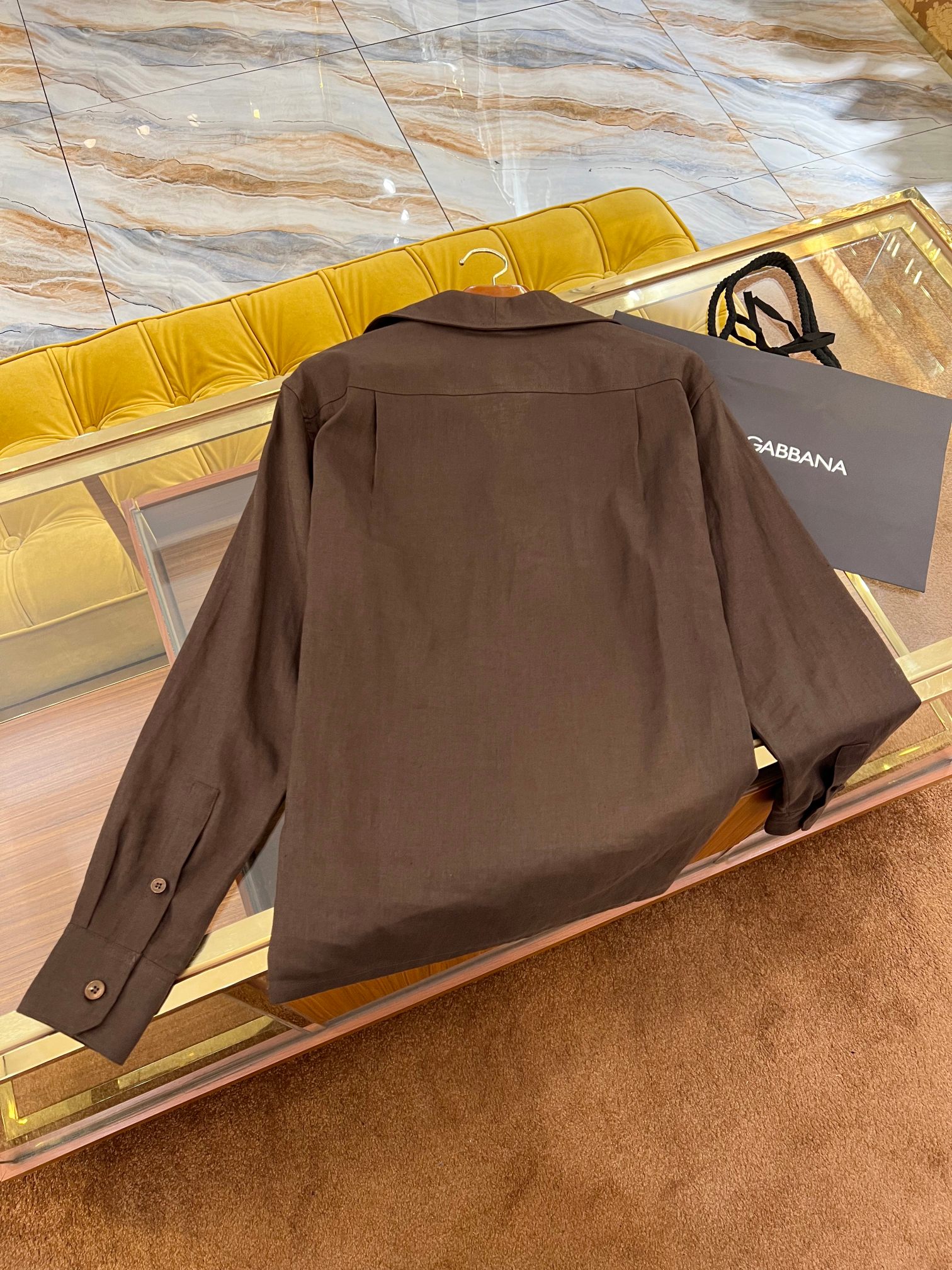 “2025 SS+DG New Flax Shirt with Unique Navy Collar Design for Fashionable Men” - 图片 2