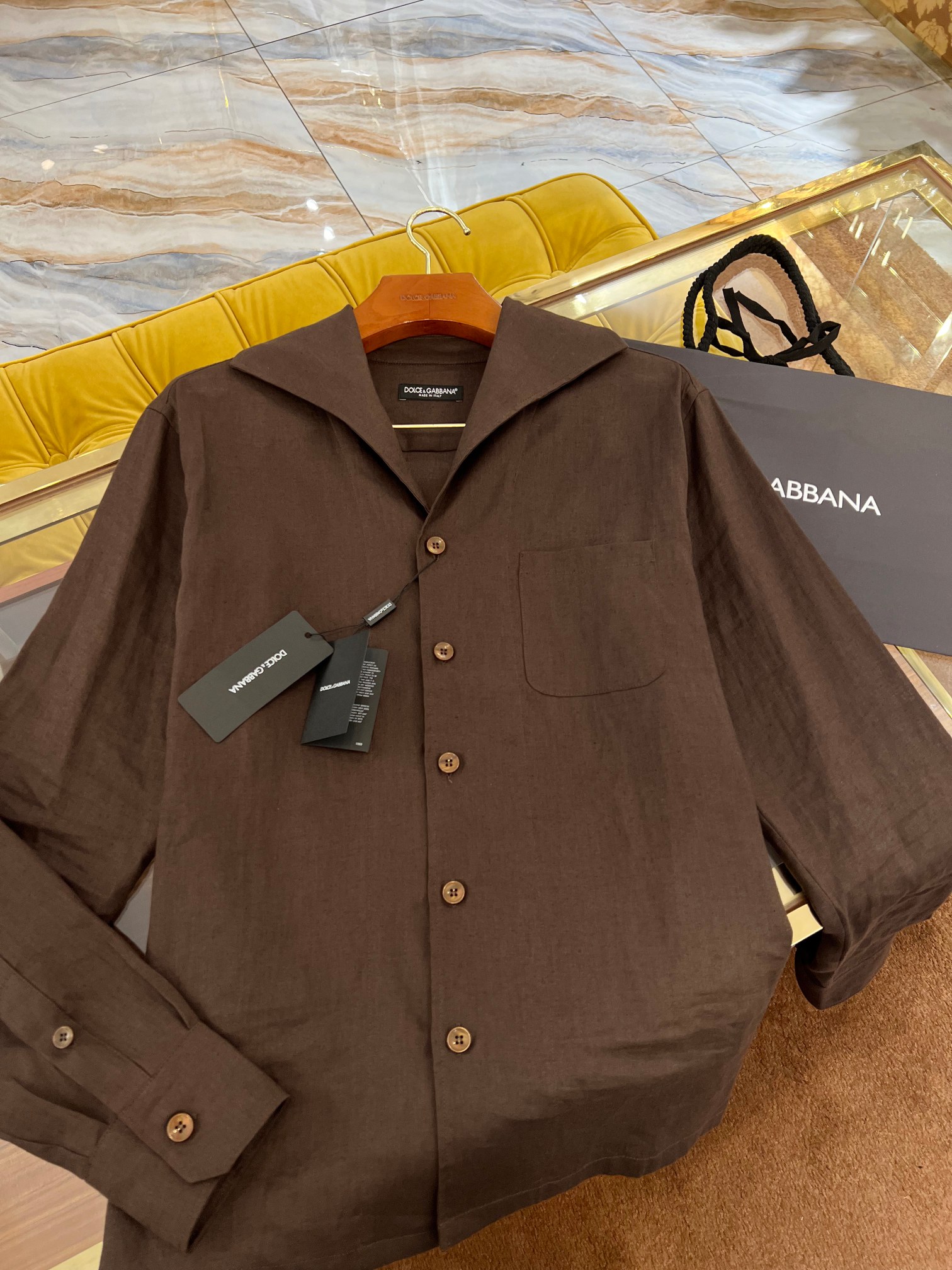 “2025 SS+DG New Flax Shirt with Unique Navy Collar Design for Fashionable Men” - 图片 3