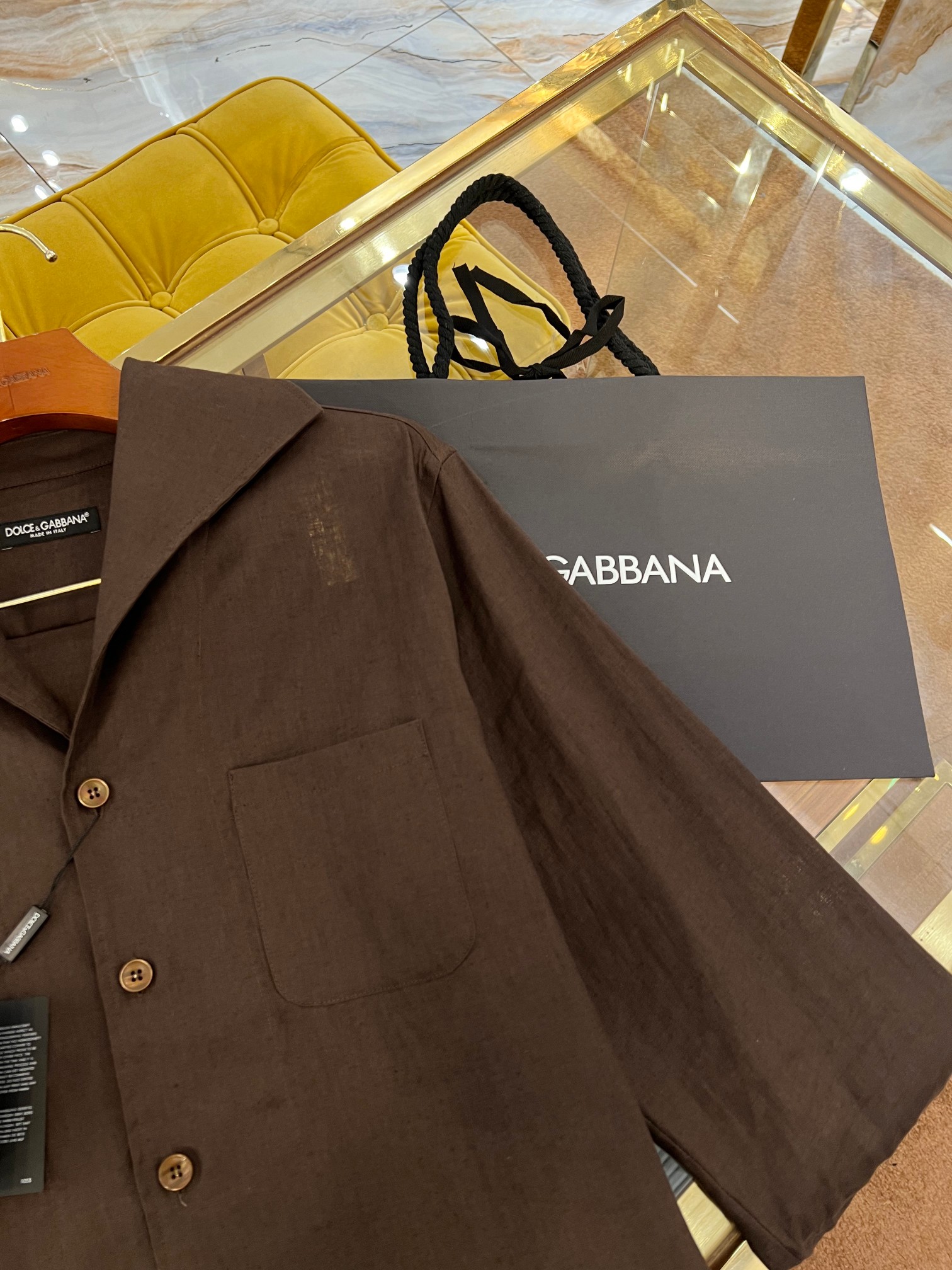 “2025 SS+DG New Flax Shirt with Unique Navy Collar Design for Fashionable Men” - 图片 5