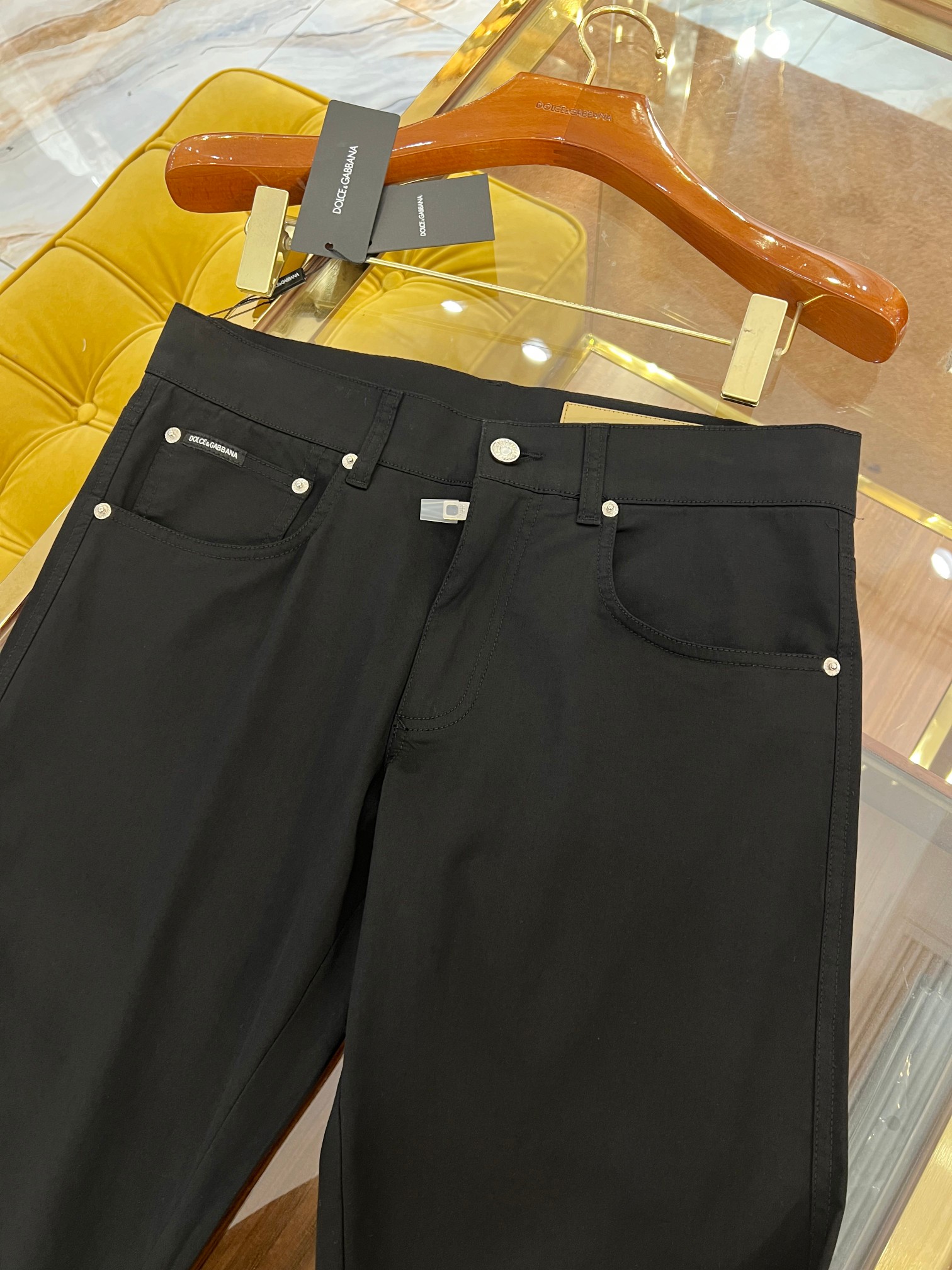 New 2025 SS🔥DG Leisure Pants: Gator-Skin Logo, Cotton-Bullet Fabric, Gold Zipper, Size 44-54 - 图片 6