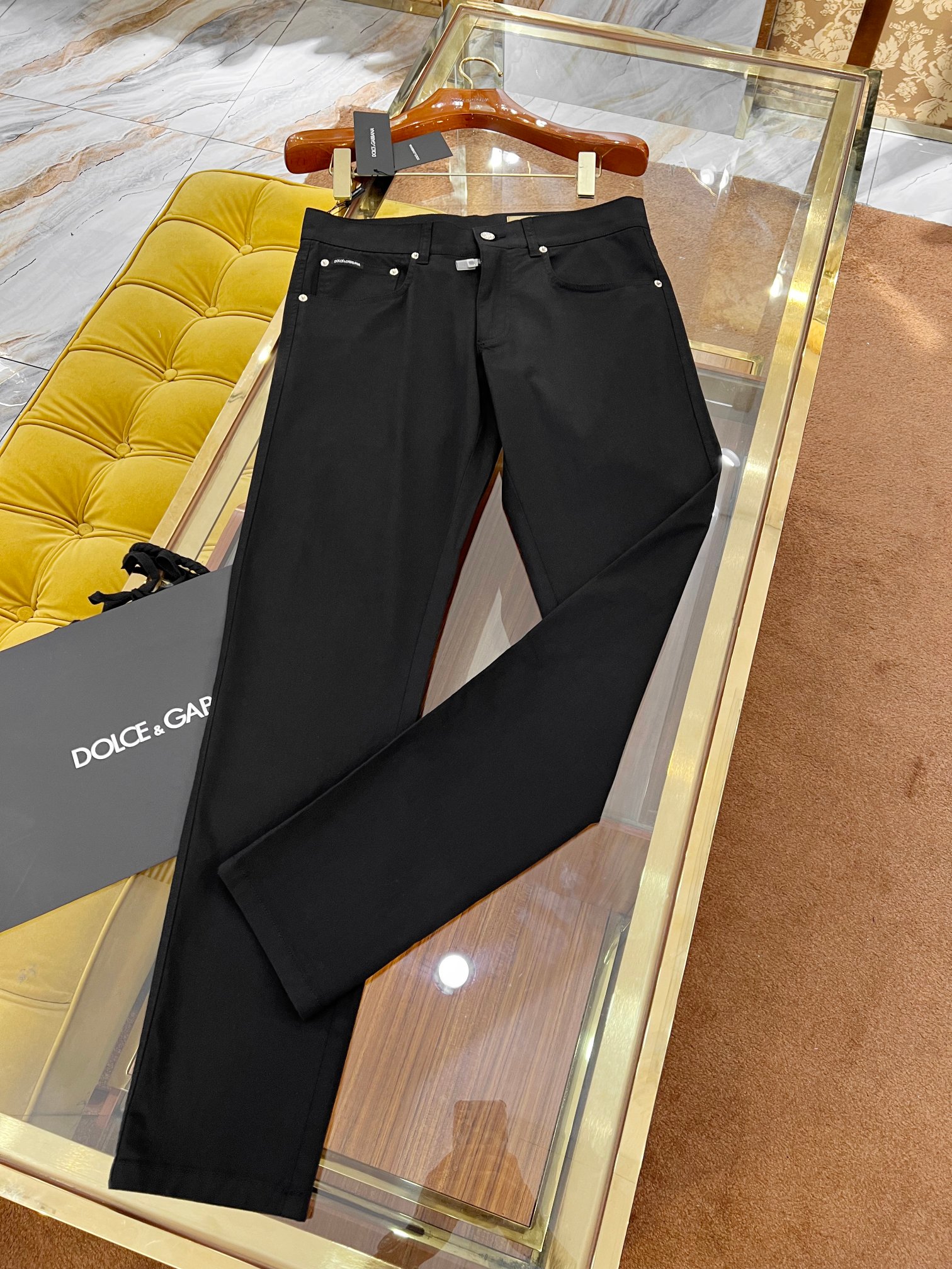 New 2025 SS🔥DG Leisure Pants: Gator-Skin Logo, Cotton-Bullet Fabric, Gold Zipper, Size 44-54 - 图片 2