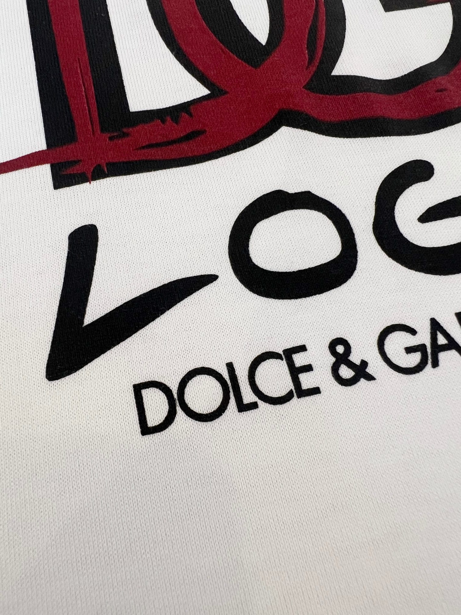   2025SS🔥DG最新T恤 完美红色标识logo 撞色罗纹设计 优质纯棉面料 男女同款 单色 Siz