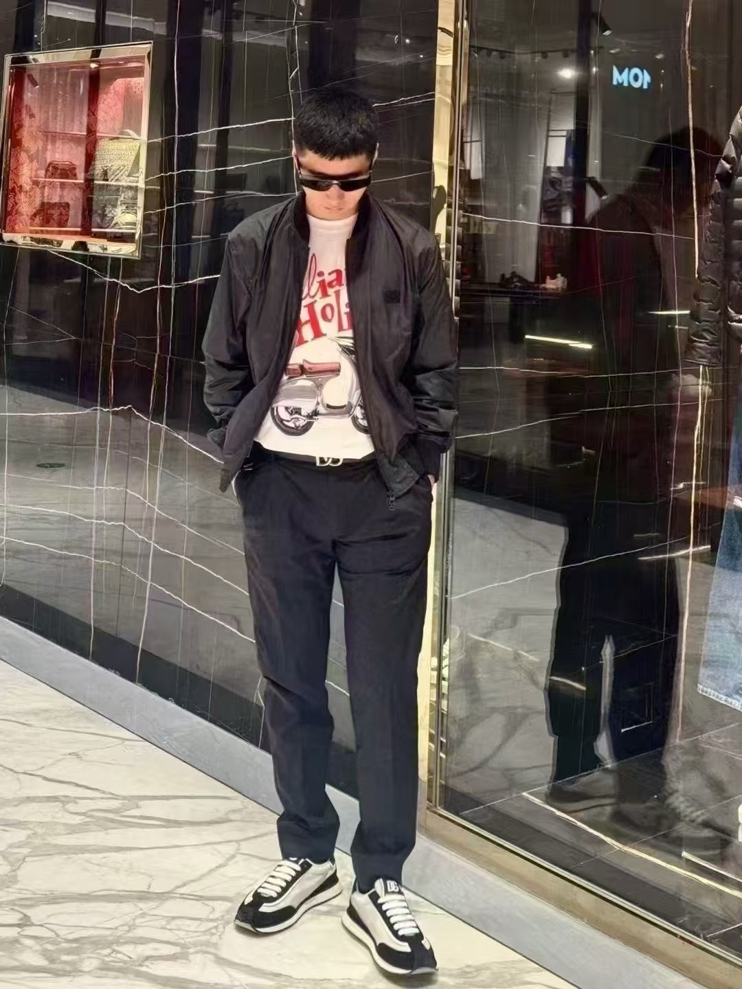 NO:607143,Premium black DG jacket,,jackets & coats,alexander wang19860909高级黑DG夹克,,jackets & coats,alexander wang,Men's clothing