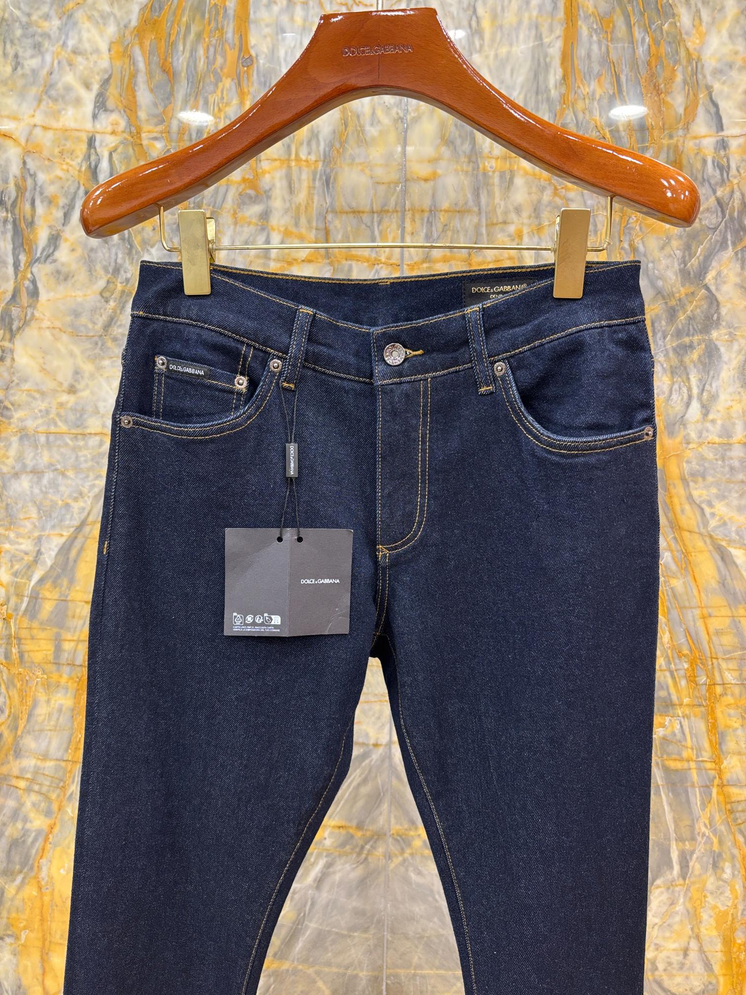 2025/AW🔥最新款DG 顶级牛仔裤 进口弹力原牛面料 独家大皮牌 高档拉链五金定制 SLIM修身小脚